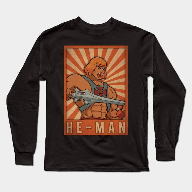 He-Man Long Sleeve T-Shirt by Durro